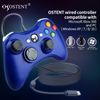 OSTENT Wired USB Controller Gamepad Joystick for Microsoft Xbox 360 Console Windows PC Laptop Computer Video Game Color Blue