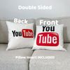 Double Sided 16" Pillow Case Youtube Video Insert INCLUDED Creator Subscribe
