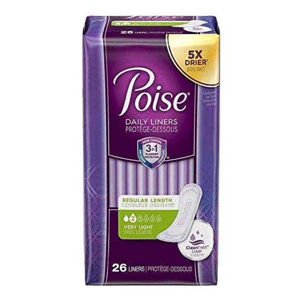 Poise Pantiliners 26 Count (Pack of 3)