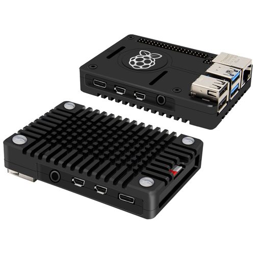 Geekworm N300 Heatsink Case for Raspberry Pi 4, CNC Ultra-Thin Aluminum Alloy Metal Passive Cooling Case Compatible with Raspberry Pi 4 Model B Only