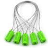 50pcs Numbered Security Cable Seals Tamper Proof Steel Wire Cable Tags Pull-Tite Trailer Seals Cable Ties-Strap(Green)