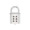 sourcing map 6-Digit Combination Padlock Push Button Lock for Locker Cabinet Silver Tone (3 Digit Code)