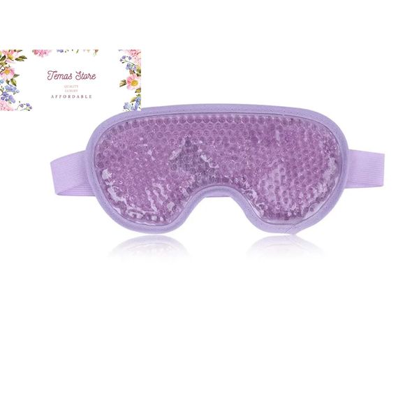 Temas Cooling Eye Mask for Puffy Eyes, Reusable Hot Cold Therapy Gel Cold Eye Mask for Migraine, Headache, Dark Circles, Dry Eyes, Swollen Eyes, Sinus Pain - Blue Green and Purple (Light Purple)