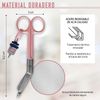Sick Scissors - Blunt Tip Scissors - Stainless Steel - Design - Distinctive Keyring (Pink Keyring)