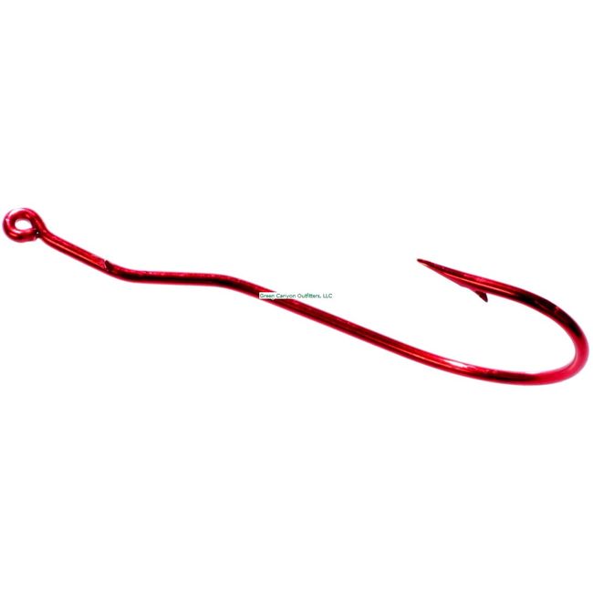 Tru Turn Worm Hook 2/O Blood Red