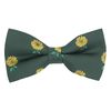 King & Priory Dark Green Embroidered Sunflower Bow Tie