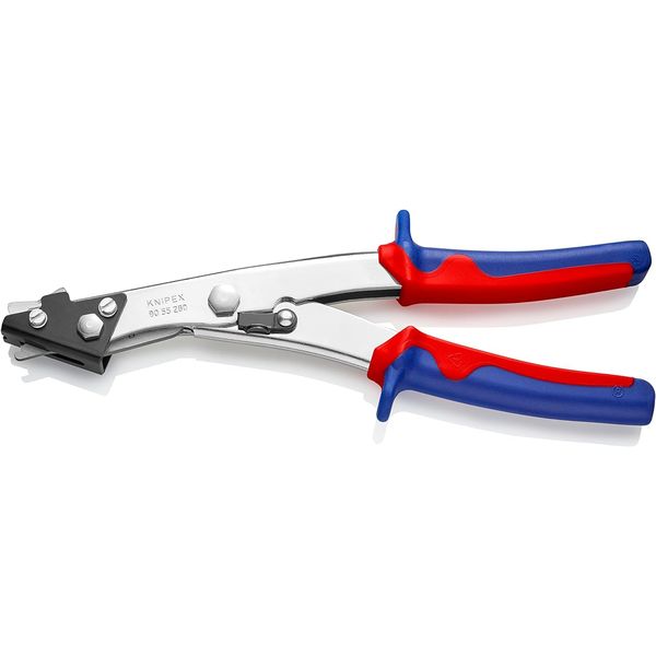 Knipex Sheet Metal Nibbler nickel plated, with multi-component grips 280 mm 90 55 280 EAN