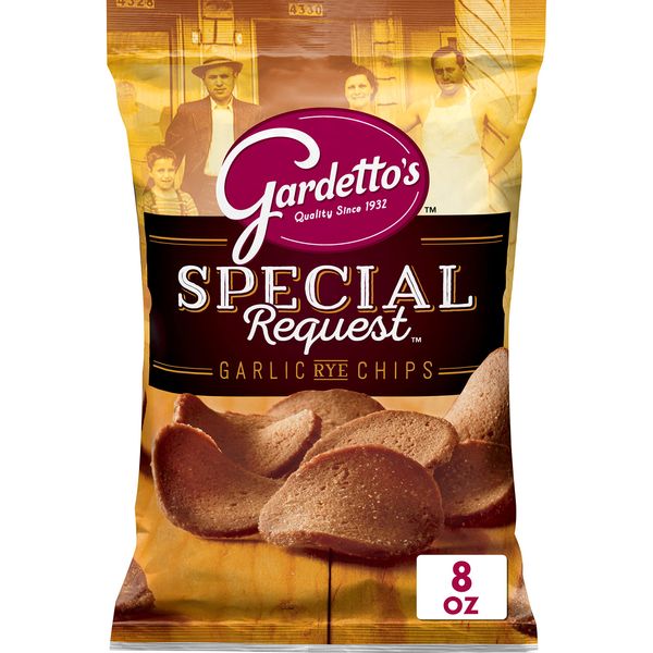 Gardetto's Snack Mix, Roasted Garlic Rye Chips, 8 oz