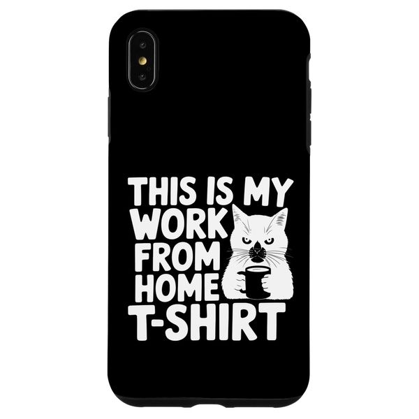 This Is My Work From Home Cool Remote Work Funny Cat Coffee Case for iPhone XS Max