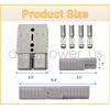4X Battery Quick Connect Disconnect Jumper Connectors Cable Plug Winch 175A Gray