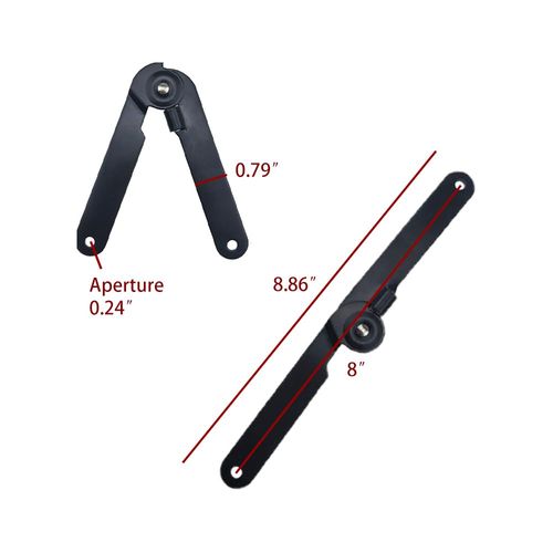 LannuMet 2PCS 180 Degree Rotatable Support Hinges Folding Hinges with Screws for Cabinet Wooden Box Furniture Jewellery Box Bin Wardrobe Folding Chair,Black