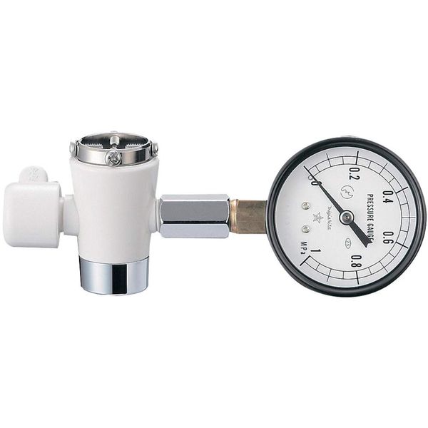 SANEI R93S Water Pressure Gauge Set for Water Supply with Adapter and Seal Tape