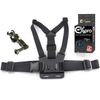 Ex-Pro ECH1 Adjustable Chest Mount Harness with 3-Way Pivot Arm Compatible with/for GoPro [Standard Mount]