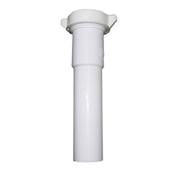 LASCO 03-4345 White Plastic Tubular 1-1/4-Inch by 12-Inch Slip Joint Extension with Nut and Washer