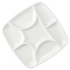 YYlingx 7-Compartment Square Ceramic Paint Palette, White