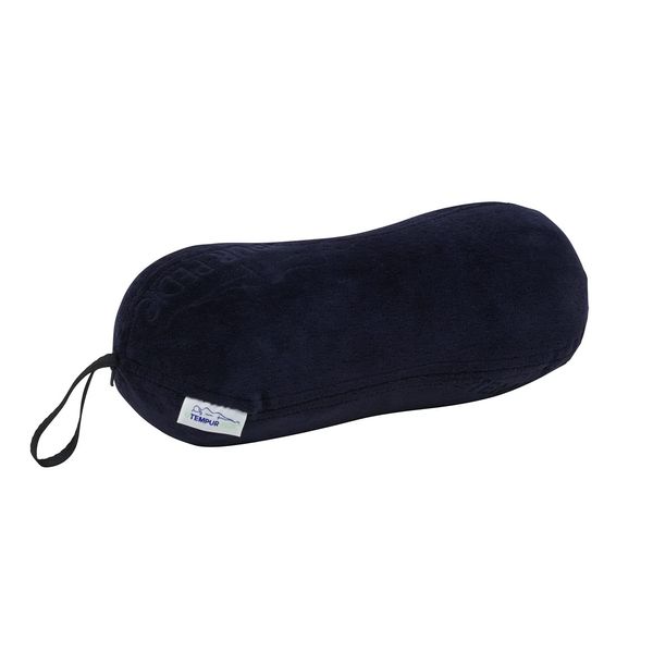 Tempur-Pedic All-Purpose Memory Foam Travel Pillow, Peanut-Shaped Lumbar Pillow for Neck and Back Pressure Relief, Navy