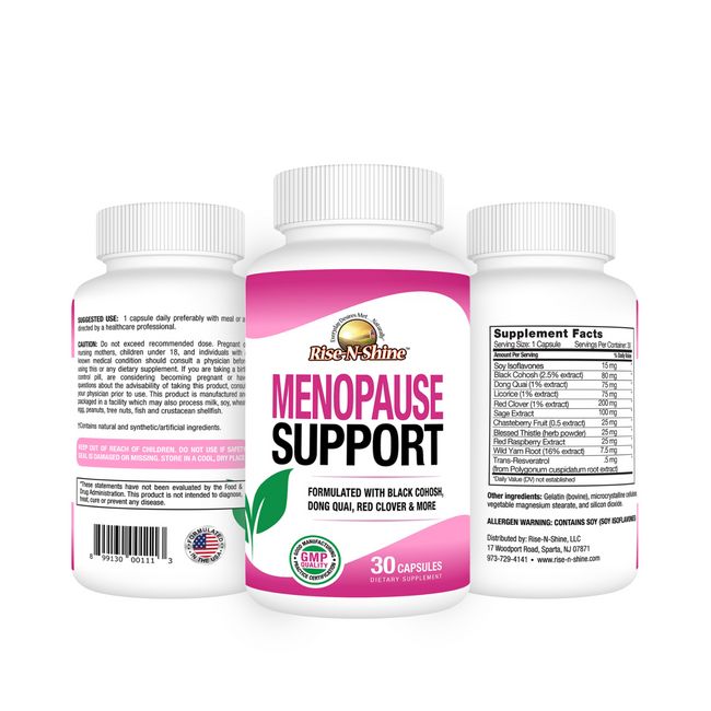 MENOPAUSE SUPPORT for Hormonal Balance, Night Sweats & Hot Flashes