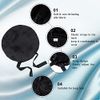 SOBONNY Silk Bonnet for Sleeping 100% Mulberry Silk Sleep Cap for Women Hair Care Night Cap with Adjustable Ribbons(Large, Black)