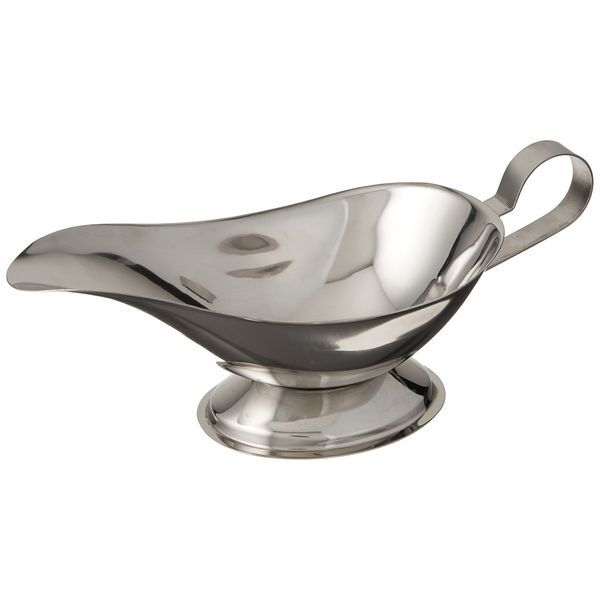 Winco Gravy Boat, 10-Ounce, Stainless Steel, Medium