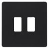 BG Evolve Matt Black RPCDMB2B 2 Gang Front Cover Plate