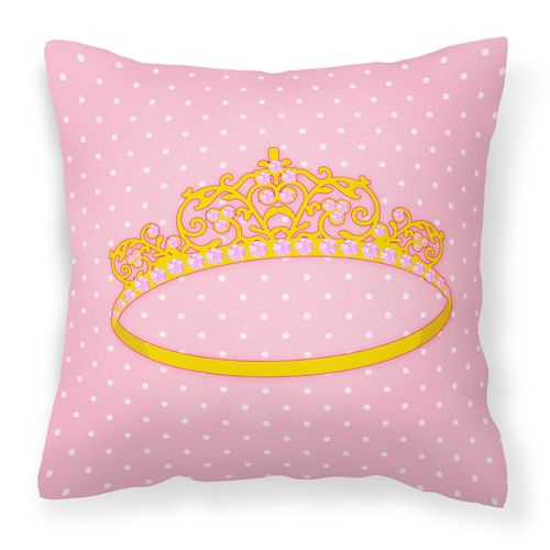 Caroline's Treasures BB5155PW1818 Ballerina Tiara Fabric Decorative Pillow Machine Washable, Indoor Outdoor Decorative Pillow for Couch, Bed or Patio, 18Hx18W