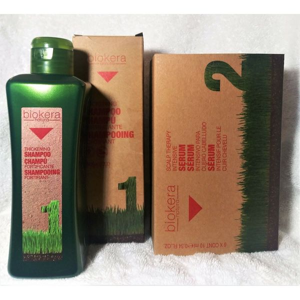 Salerm Biokera Natura Thickening Shampoo 300ml + Scalp Therapy Intensive Serum