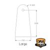 OFFROAD ANONYMOUS Slim Flat Base Tab-Quantity: 10 pack, Size: Small, Thickness:
