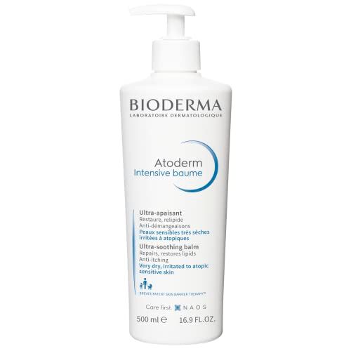 Bioderma Atoderm Intensive Balm, Intensely Nourishing Body Cream, Soothes discomfort, for Very Dry Sensitive Skin, 16.7 Fl Oz