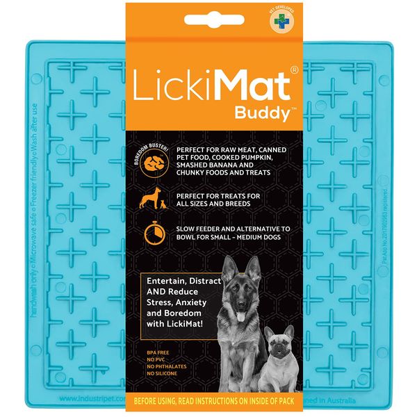 LickiMat Classic Buddy, Dog Feeding Mat for Boredom and Anxiety Relief, Ideal for Food, Treats, Yoghurt or Peanut Butter, Dog Lick Mats, Fun Alternative to a Slow Feeder Dog Bowl, Yellow