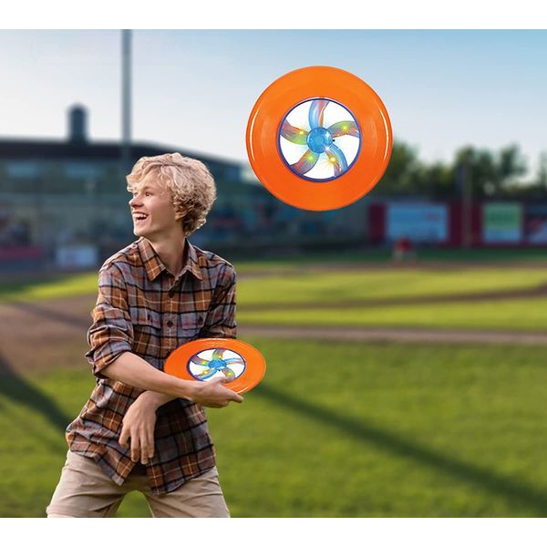 COO11 Light up Frisbee (7pcs) Kids LED Flying Disc and Boomerang For Outdoor Games Toy (Jumbo Pack 7 in 1)