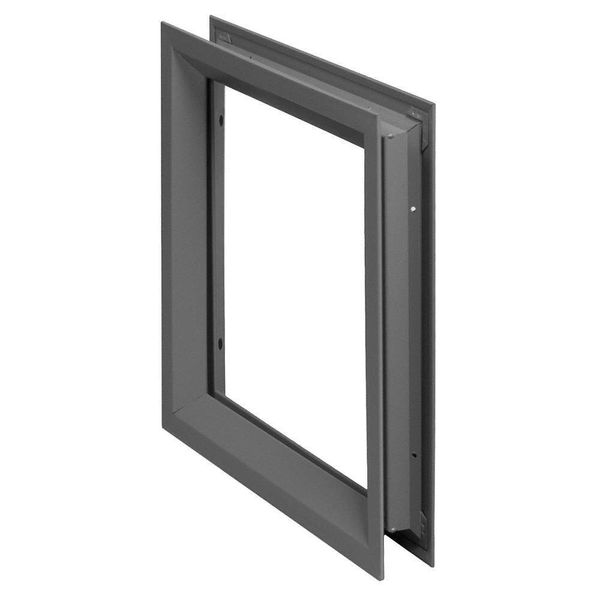 NATIONAL GUARD L-FRA100-12x12 Door Window Frame Kit,10 inx10 in,Gray 5MUW0