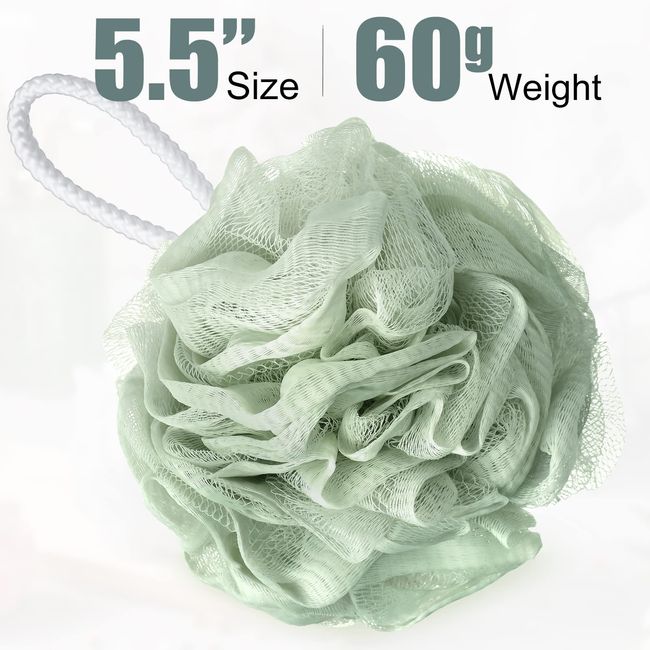 60g Bath Sponge And Loofah Set, Soft Shower Loofah Ball, For Men And Women, Bathroom  Accessories