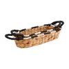 Mud Pie Stripe Edge Bread Baskets; Small 5" X 12" | Large 6 1/2" X 16 1/2"
