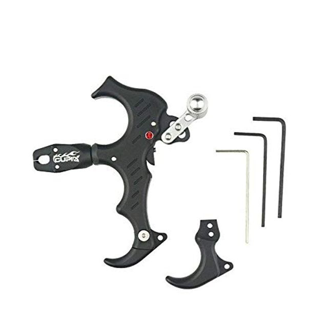 Sososhoot 360 Degree Rotate Clamp Compound Bow Release Aids 3 or 4 Fingers for Both Left and Right Hand