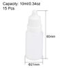 sourcing map Plastic Dropper Bottles, 10ml/0.34 oz Empty Squeezable Dropper Bottle with Cap, Pack of 15