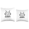 DadGPT Daddy Papa Robot AI Geek Machine Learning Throw Pillow