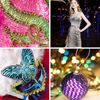 Leliafleury 91 Meter Sequin Trim 6mm Flat Round Sequins Light Gold Sequins String for DIY Crafts Sewing