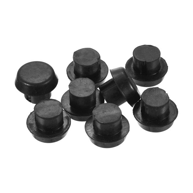 PATIKIL 8 PCS Billiard Cue Bottom Cover Billiard Cue Rubber Plug Billiard Cue Bottom Protective Pad for Billiard Cue Stick