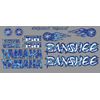 Banshee Decals BLUE Plasma Flame Style Full Color Sticker Graphics 14pc ATV QUAD
