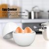 Electric Egg Cooker for Hard Boiled,Egg Cooker, 4 Eggs Capacity Compact Design ABS Material Egg Shape Microwave Function Egg Boiler, Compact Size, Mini Breakfast Machine, Egg Steamer