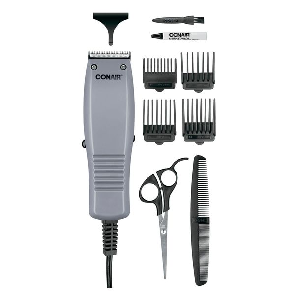ConairMAN Simple Cut, Hair Clippers for Men, 10-piece Home Hair Cutting Kit