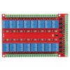 Relay Board 12 V, 16 Channel Relay Module Interface Board High Low Level Trigger DC 5/12/24V Interface Board with Many Channels Relay Module (DC12V)