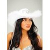 Struts Womens Its My Birthday White Fluffy Cowboy Hat