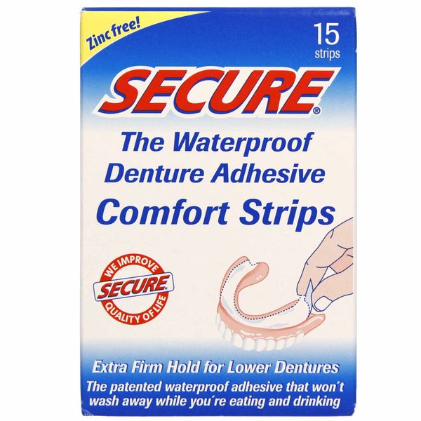 SECURE Denture Adhesive Strips 15's