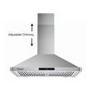 30 inch Wall Mount Stainless Steel Range Hood Kitchen Vent Touch Control 700 CFM