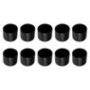 Rebower Screw Thread Protector Cover Rubber End Caps, [for Screw, Bolt] - 1" ID/Black/10pcs