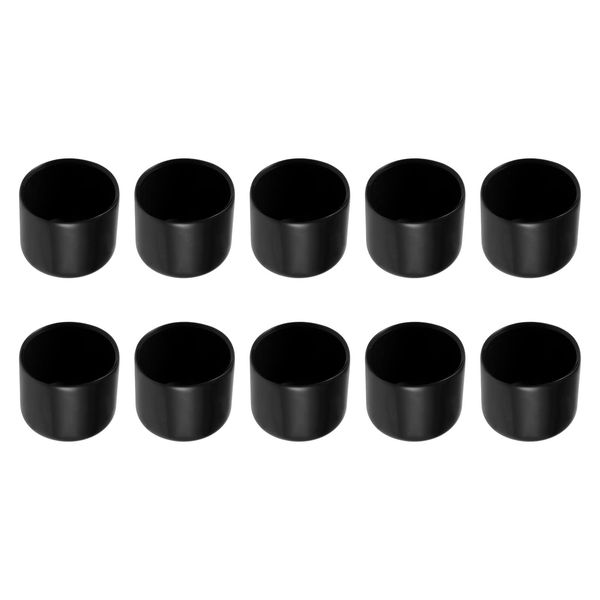 Rebower Screw Thread Protector Cover Rubber End Caps, [for Screw, Bolt] - 1" ID/Black/10pcs