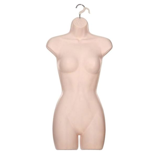 Adult Female Full Size Hanging Body Form Display Mannequin Body Form Mannequin Display Form (Light Skin)