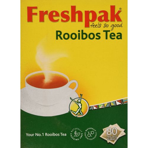 Freshpak Pure Rooibos Tea 80 Tagless Bags, Pure Premium Rooibos and No Rooibos Infusion, New Packaging (2 X Pack)