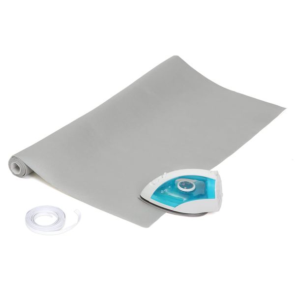 Astro Heat-resistant Fabric for Ironing Boards, Approx. 57.1 x 39.4 inches (145 x 100 cm), Silver Ironing Board Cover, Iron Mat, Aluminum Coating, Elastic Cord, 821-87, One Size Fits Most